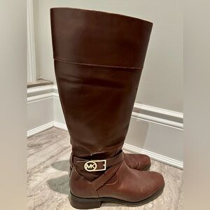 Michael Kors Dark Brown Leather Boots
